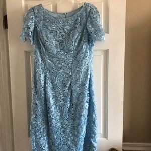 Blue lace formal dress